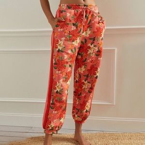 NWT Farm Rio x Anthropologie Floral Jogger Sweatpant L